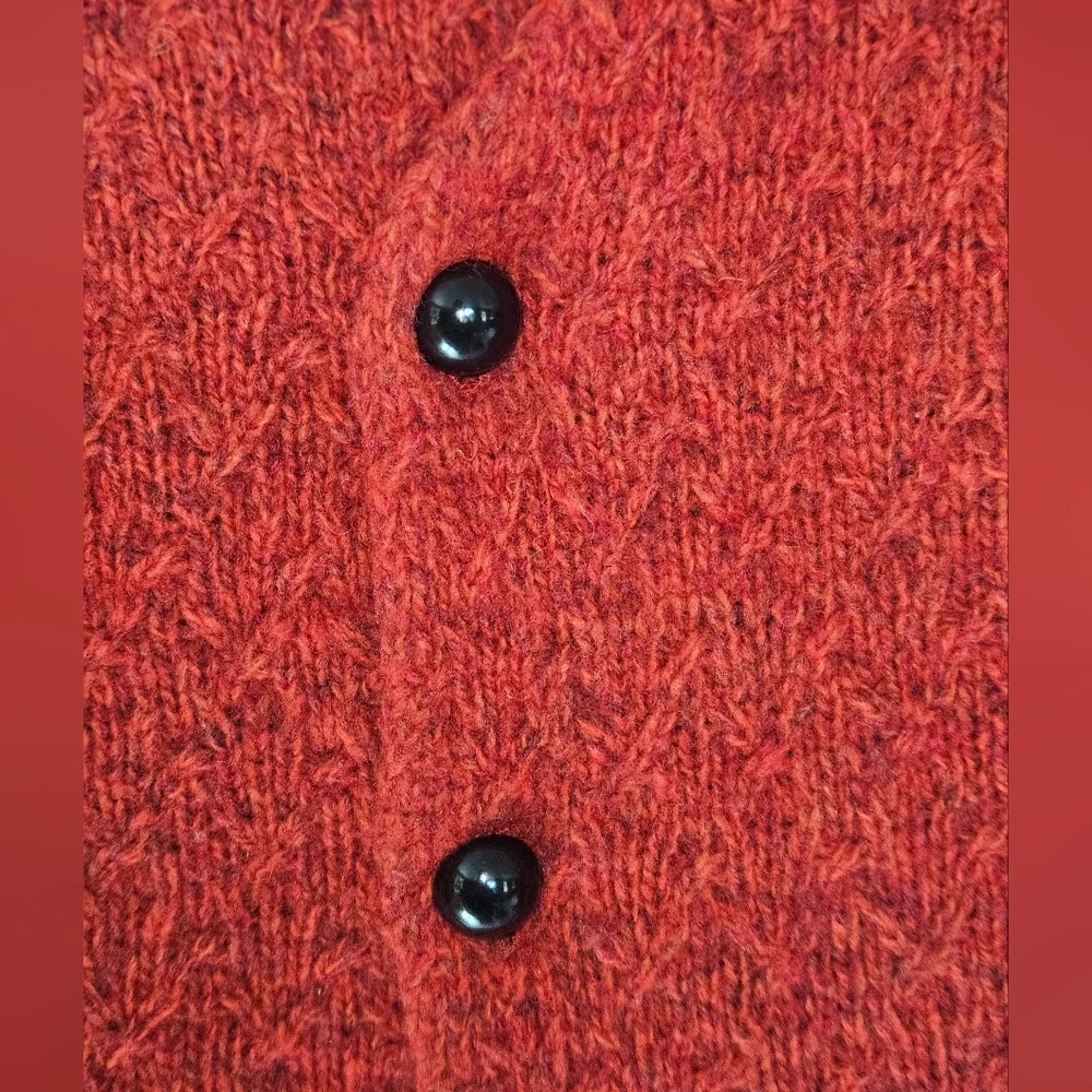 Moth By Anthropologie Wool Cardigan, Size Medium, Red, EUC - Picture 5 of 8